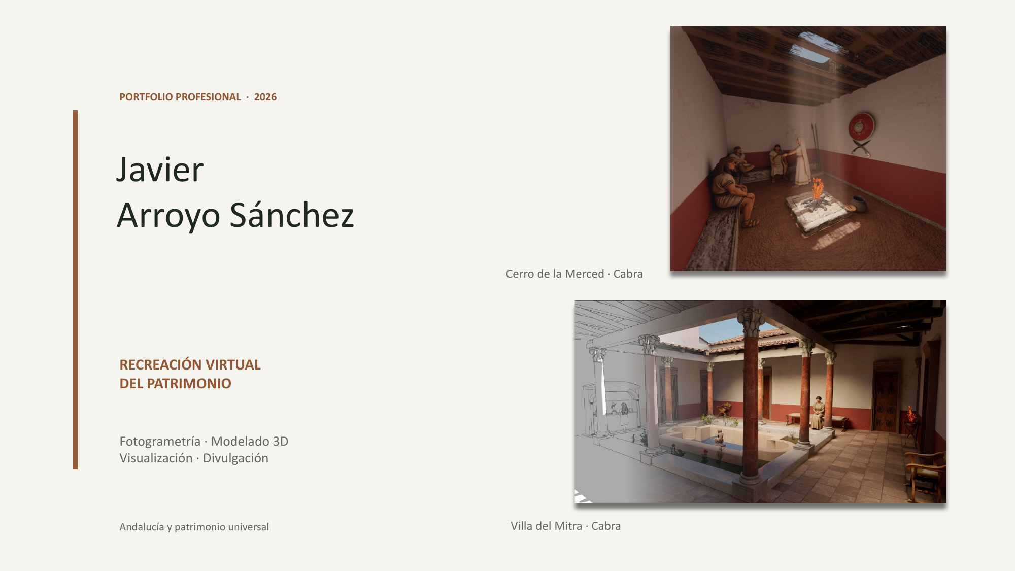 Portada del portfolio de Javier Arroyo Sánchez